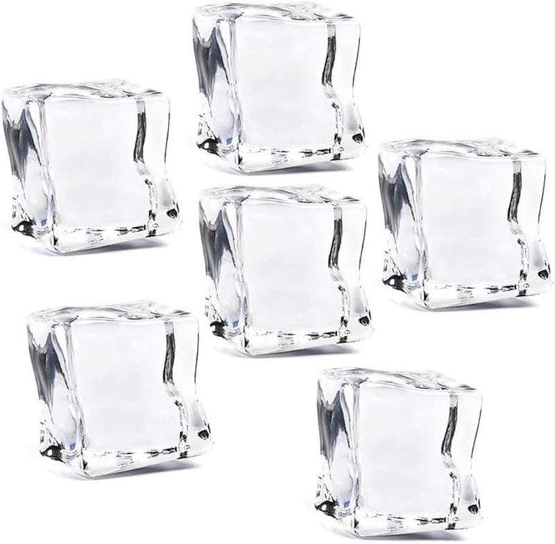 DECHOUS 48pcs Transparent Fake Ice Cubes Acrylic Decoration for Photography Props Wedding Centerpieces - Image 1